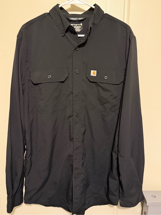 Carhartt Other - Carhartt Force Relaxed Fit Black Long-Sleeve Work Button-Up Shirt M